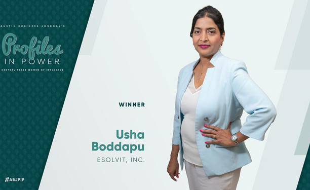 Winner of 2019 Profiles in Power award by Austin Business Journal.